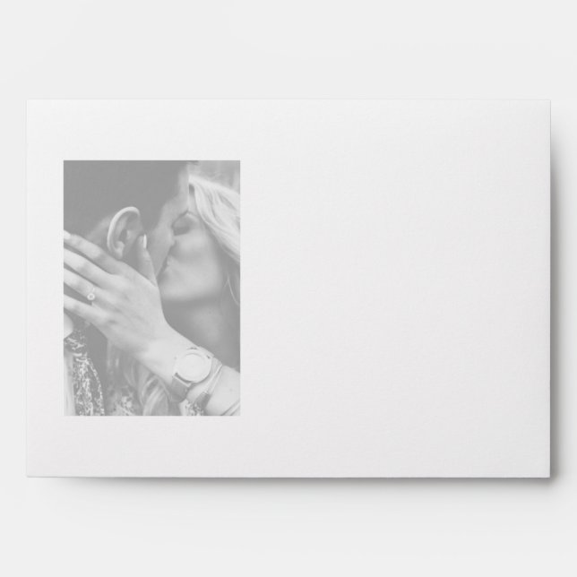 Personalised Photo Modern Wedding Envelope (Front)