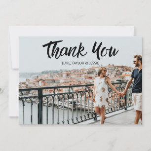 Personalised Photo Modern Wedding Thank you Card