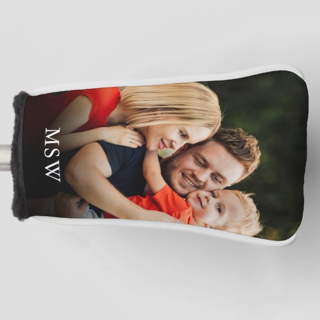 Personalised Photo Monogram Golf Head Cover (Front)