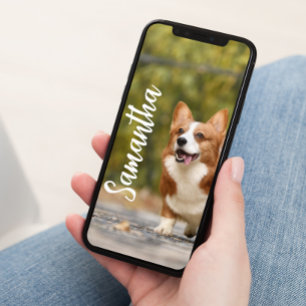 Personalised Photo Monogram Phone Wall Paper  Poster