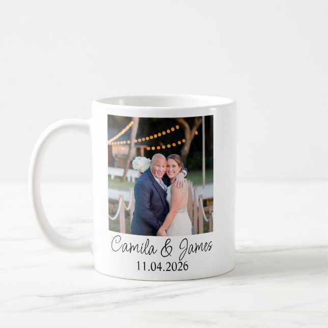 Personalised Photo mug, Custom mug Gift, Wedding (Left)