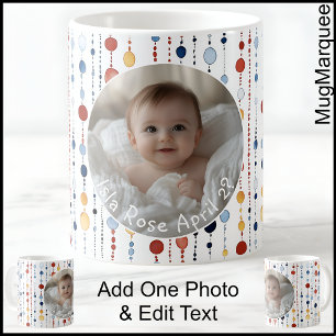 Personalised Photo Mug with Colourful Dots C556