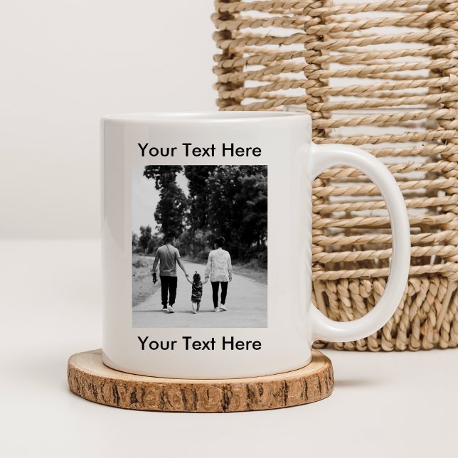 Personalised Photo Mug With Text (Creator Uploaded)