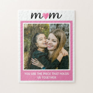Personalised Photo Mum You Holds Us Together Quote Jigsaw Puzzle