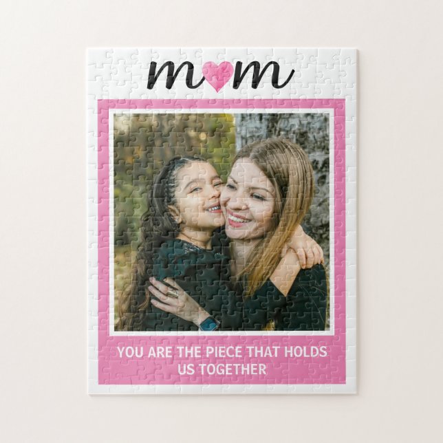 Personalised Photo Mum You Holds Us Together Quote Jigsaw Puzzle (Vertical)