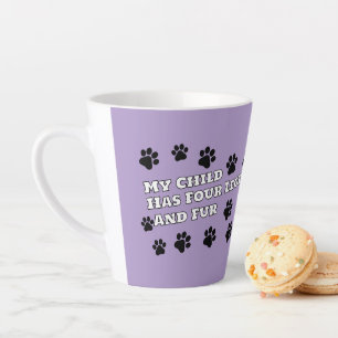 Personalised Photo 'My Child Has Four Legs & Fur' Latte Mug