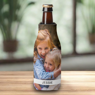 Personalised Photo & Name Beer Bottle Cooler