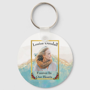 Personalised Photo & Name Memorial Keepsake Key Ring