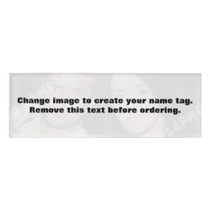 Personalised photo name tag. Make your own! Tag