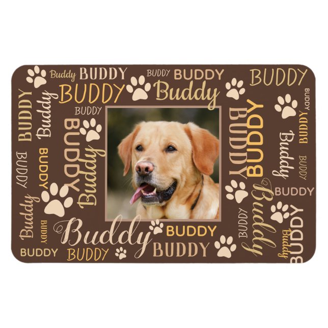 Personalised Photo Names | Dog Magnet (Horizontal)