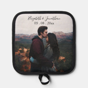 Personalised Photo Newlywed Pot Holder