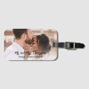 Personalised Photo Newlyweds Wedding Couple Luggage Tag