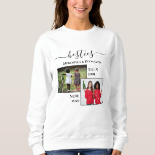 Personalised Photo Now Then BESTIES BFF Sweatshirt