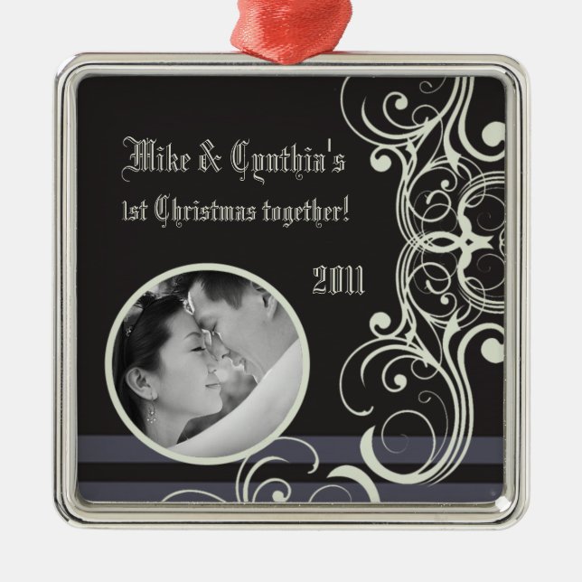 Personalised Photo Ornament Black Tie Affair (Front)