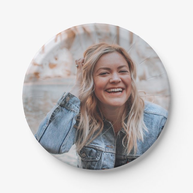 Personalised Photo Paper Plate (Front)