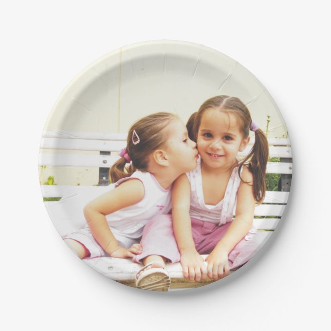 Personalised photo paper plate. Make your own! Paper Plate (Front)