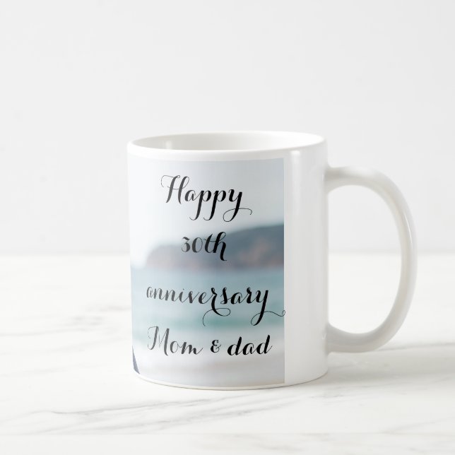 Personalised photo Parents wedding anniversary  Coffee Mug (Right)