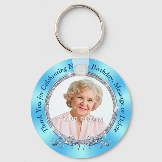 Personalised Photo Party Favours for Her, Photo Key Ring (Front)