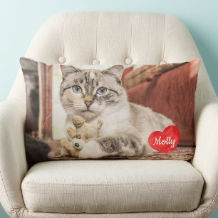 Personalised Photo Pet Dog Family Cat Template Lumbar Cushion