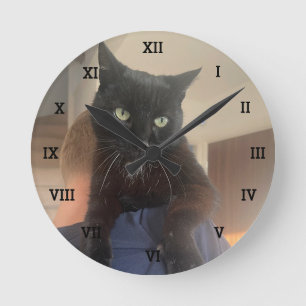 Personalised Photo Pets Family Create your own Round Clock