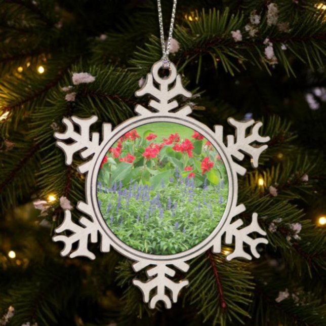 Personalised Photo Pewter Snowflake Ornament (Creator Uploaded)