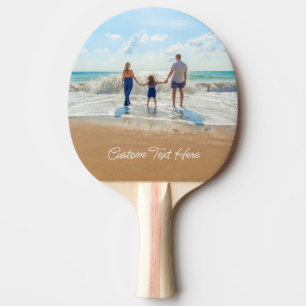 Personalised Photo Ping Pong Paddle Custom Text