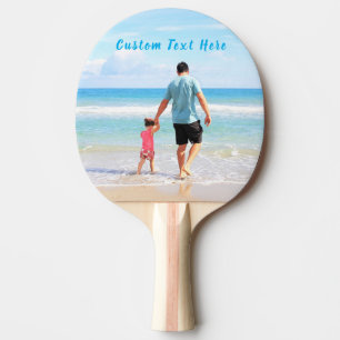 Personalised Photo Ping Pong Paddles Custom Text