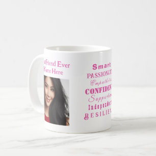Personalised Photo Pink Motivational Great Women Coffee Mug