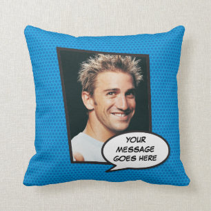 Personalised Photo Pop Art Comic Book double sided Cushion