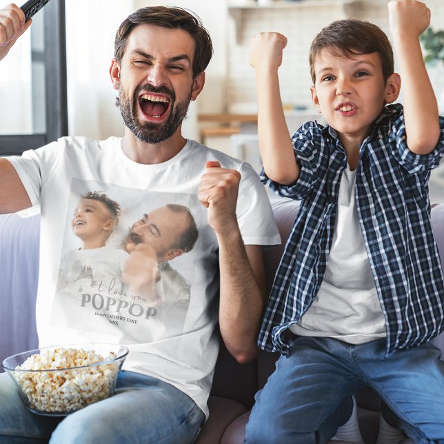 Personalised Photo POPPOP Fathers Day T-Shirt (Creator Uploaded)