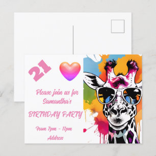 Personalised Photo Postcard Birthday Invitation