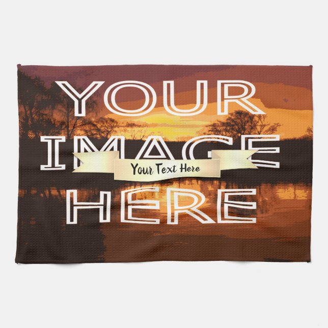 Personalised Photo Print Tea Towel (Horizontal)