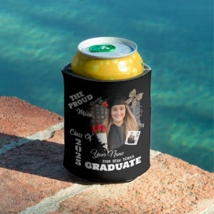 Personalised Photo, Proud Mum of a 2025 Graduate Can Cooler