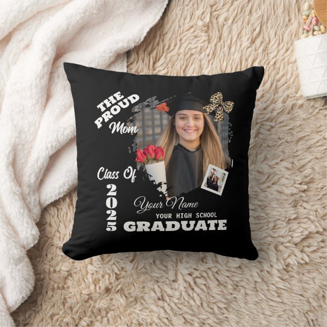 Personalised Photo, Proud Mum of a 2025 Graduate Cushion (Blanket)