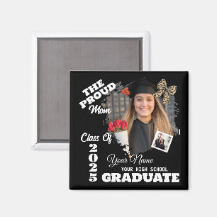 Personalised Photo, Proud Mum of a 2025 Graduate Magnet