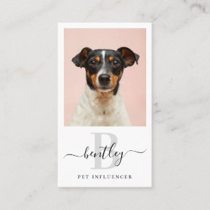 Personalised Photo QR Code Social Media Monogram Business Card