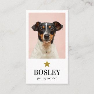 Personalised Photo QR Code Social Media Pet Star Business Card