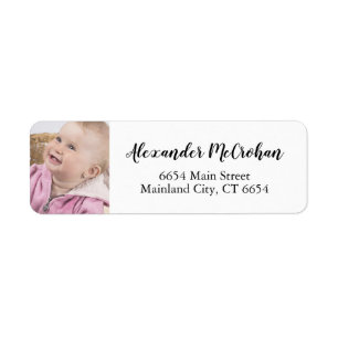 Personalised Photo Return Address Label