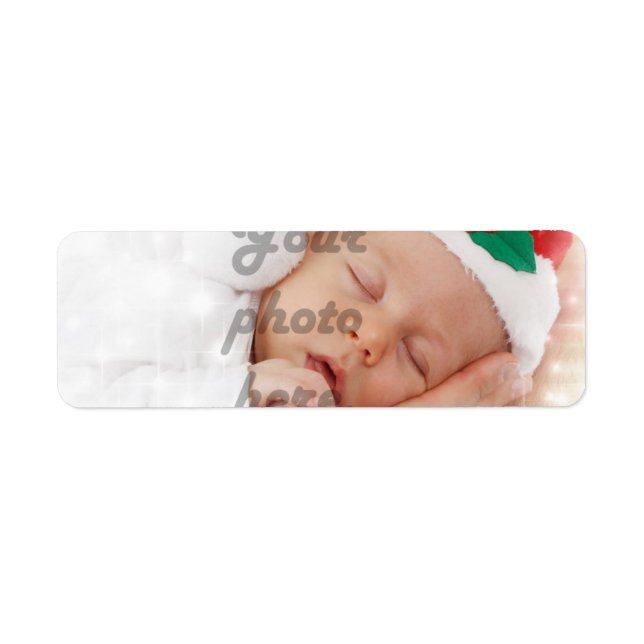 Personalised photo return address label (Front)