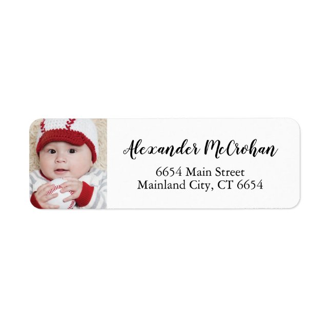 Personalised Photo Return Address Label (Front)