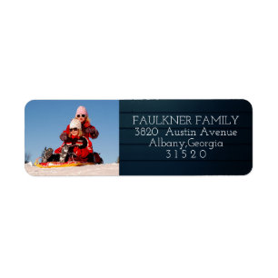 Personalised Photo Return Address Label