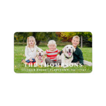 Personalised Photo Return Address Label Modern