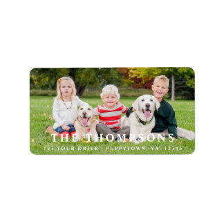 Personalised Photo Return Address Label Modern