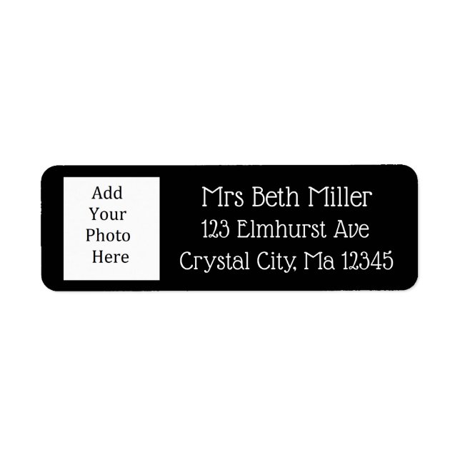 Personalised Photo Return Mailing Label Return Address Label (Front)