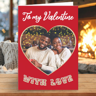 Personalised Photo Romantic Heart Valentine’s Day Holiday Card