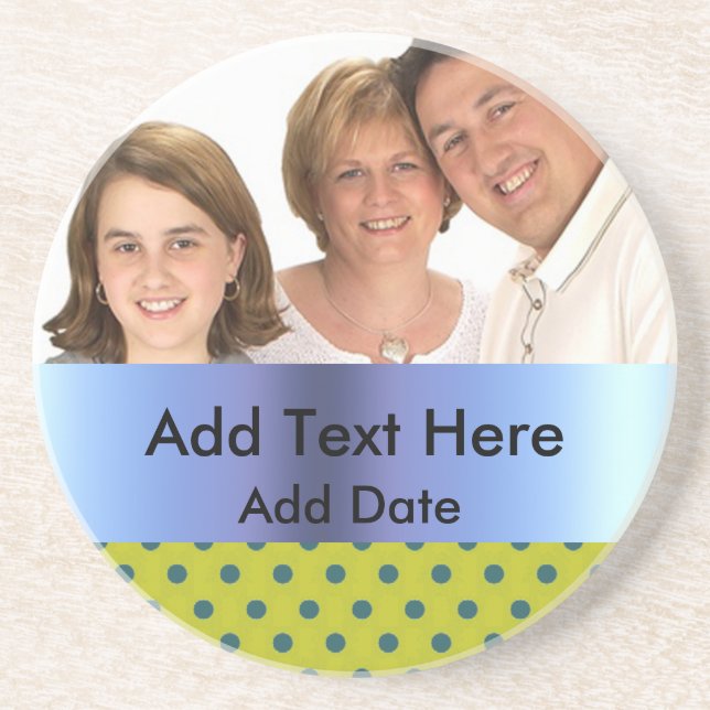 Personalised Photo Sandstone Coaster (Front)