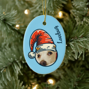 Personalised Photo Santa Pet Custom Ceramic Ornament