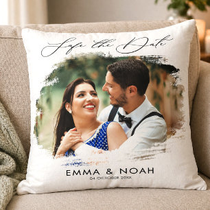 Personalised Photo Save the Date Wedding Keepsake  Cushion