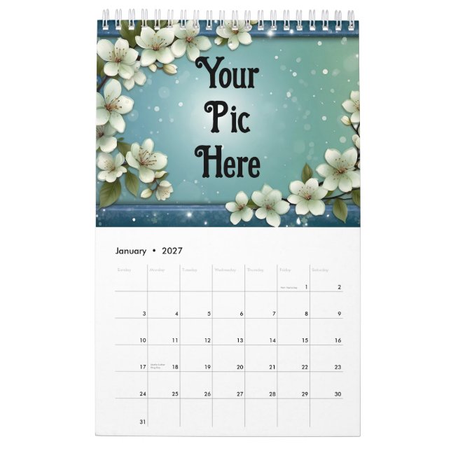 Personalised Photo & Script Calendar (Jan 2027)