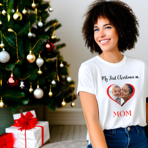 Personalised Photo Script First Christmas as Mum T-Shirt